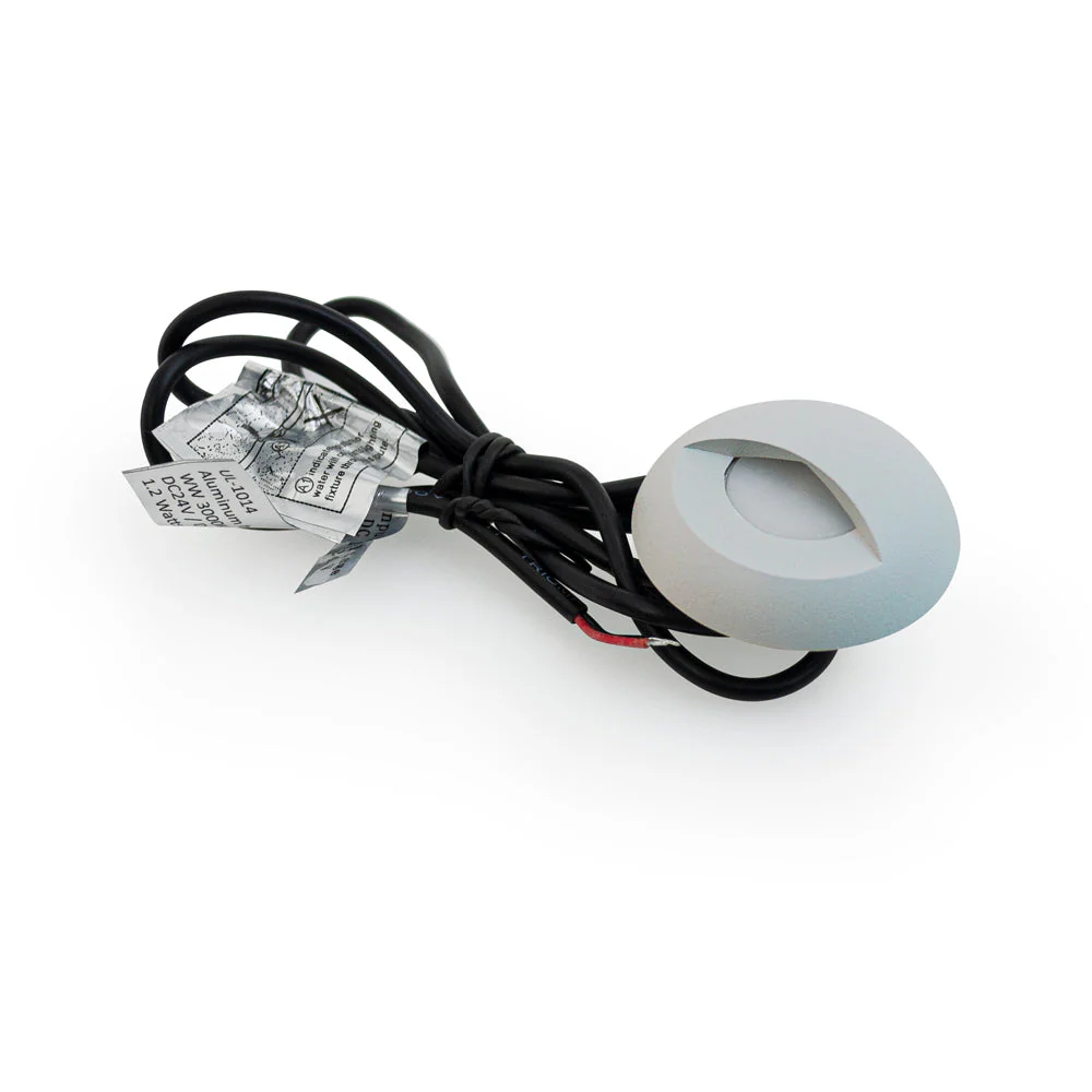 Round Outdoor Dimmable LED Step Light/ Pathway Light Eyelid Trim Silver Grey TYPE3 3000K, RGB - Image 6