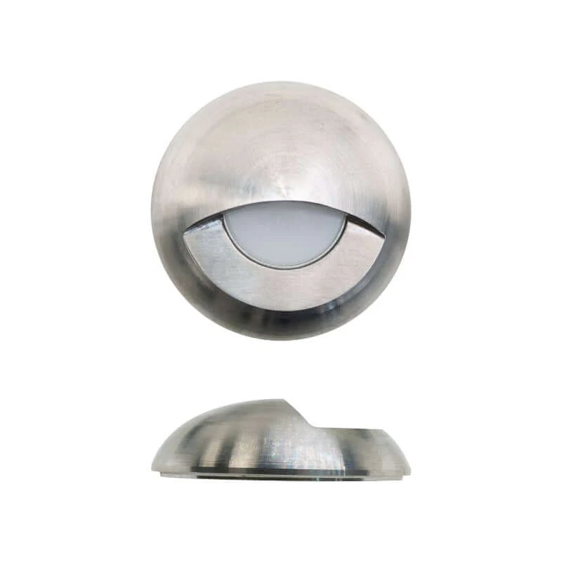 Round Outdoor Dimmable LED Step Light/ Pathway Light Eyelid Trim Stainless Steel TYPE9 3000K, RGB - Image 3