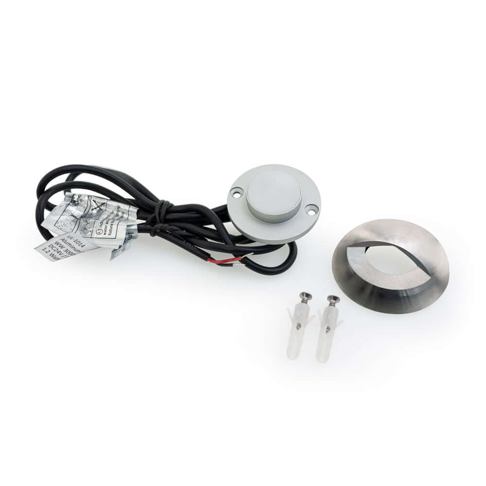 Round Outdoor Dimmable LED Step Light/ Pathway Light Eyelid Trim Stainless Steel TYPE9 3000K, RGB - Image 6