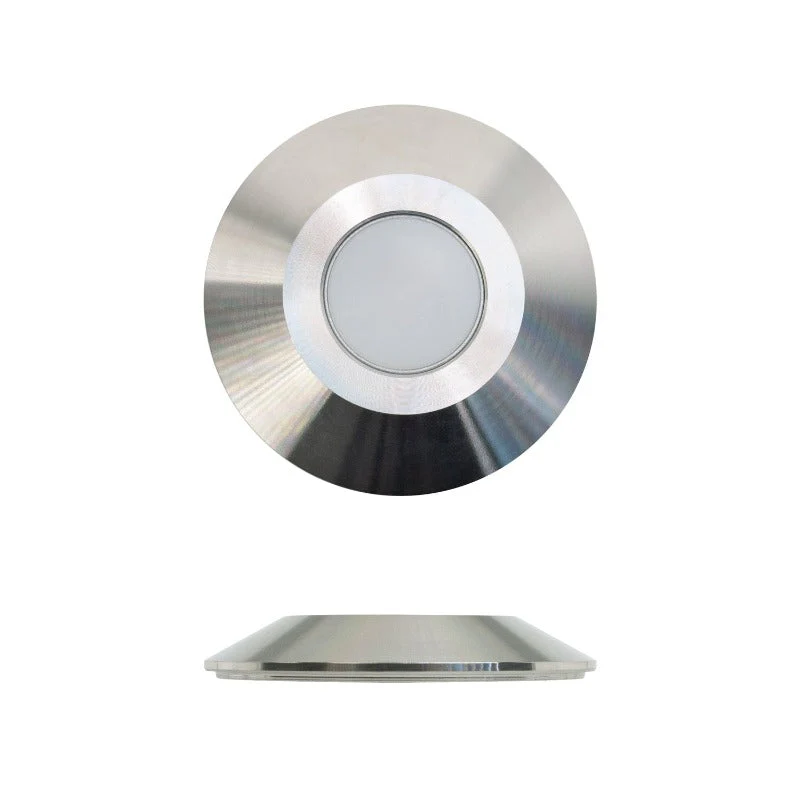 Round Outdoor Dimmable LED Step Light/ Pathway Light Flat Bevel Trim Stainless Steel TYPE5 3000K, RGB - Image 3