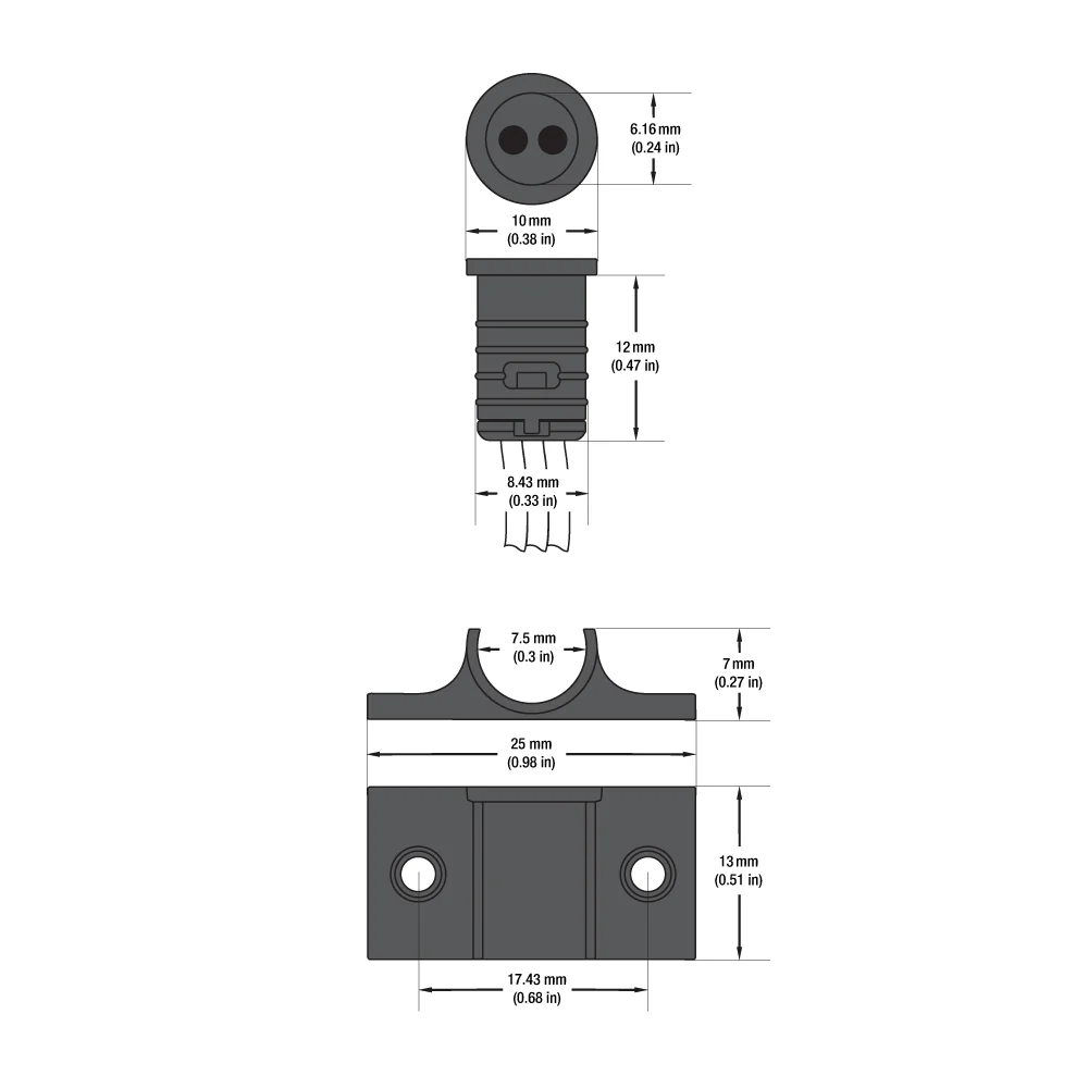 5029M-B Single Head Door Sensor Switch 12-24V 3A Black - Image 2