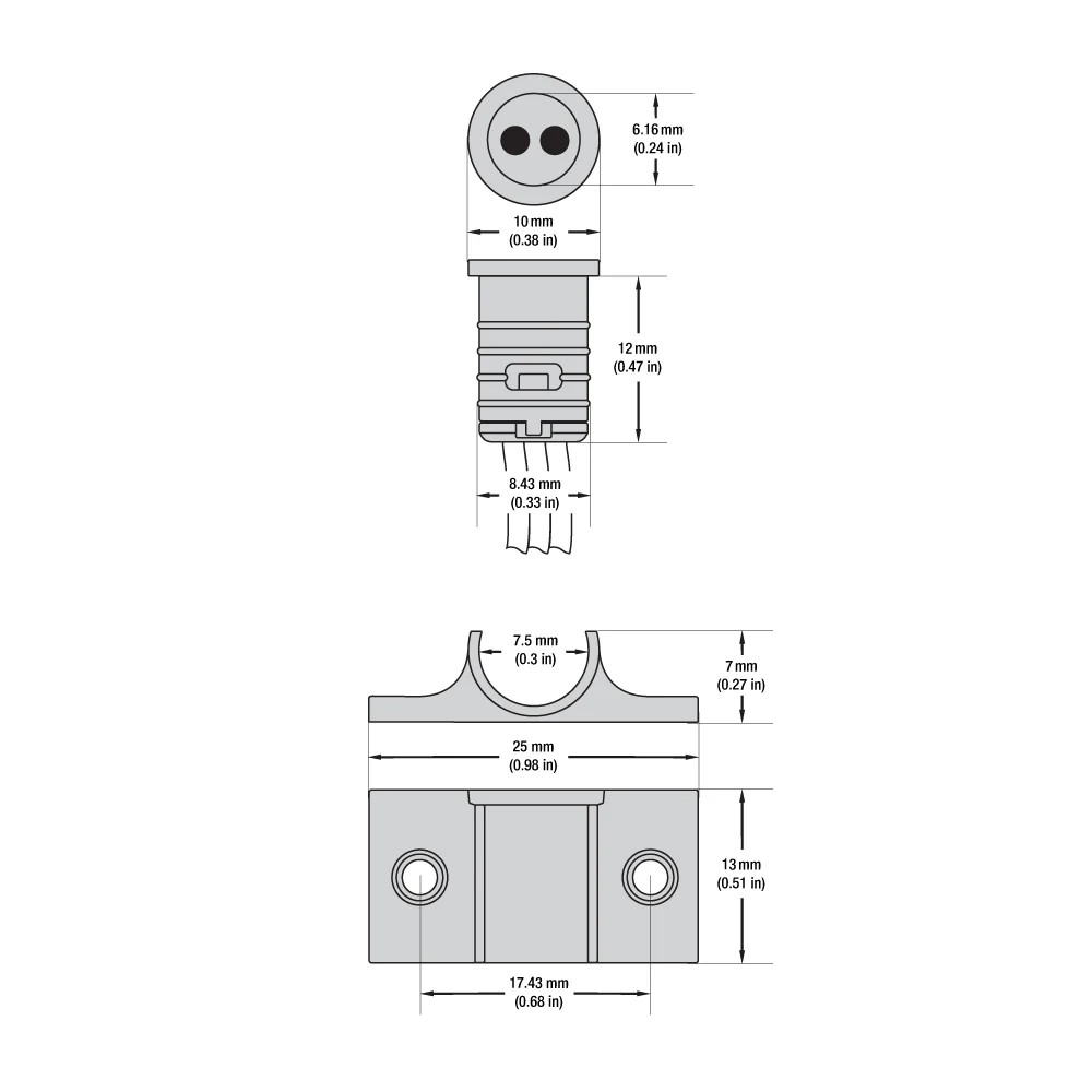 5029M-S Single Head Door Sensor Switch 12-24V 3A Silver Gray - Image 2