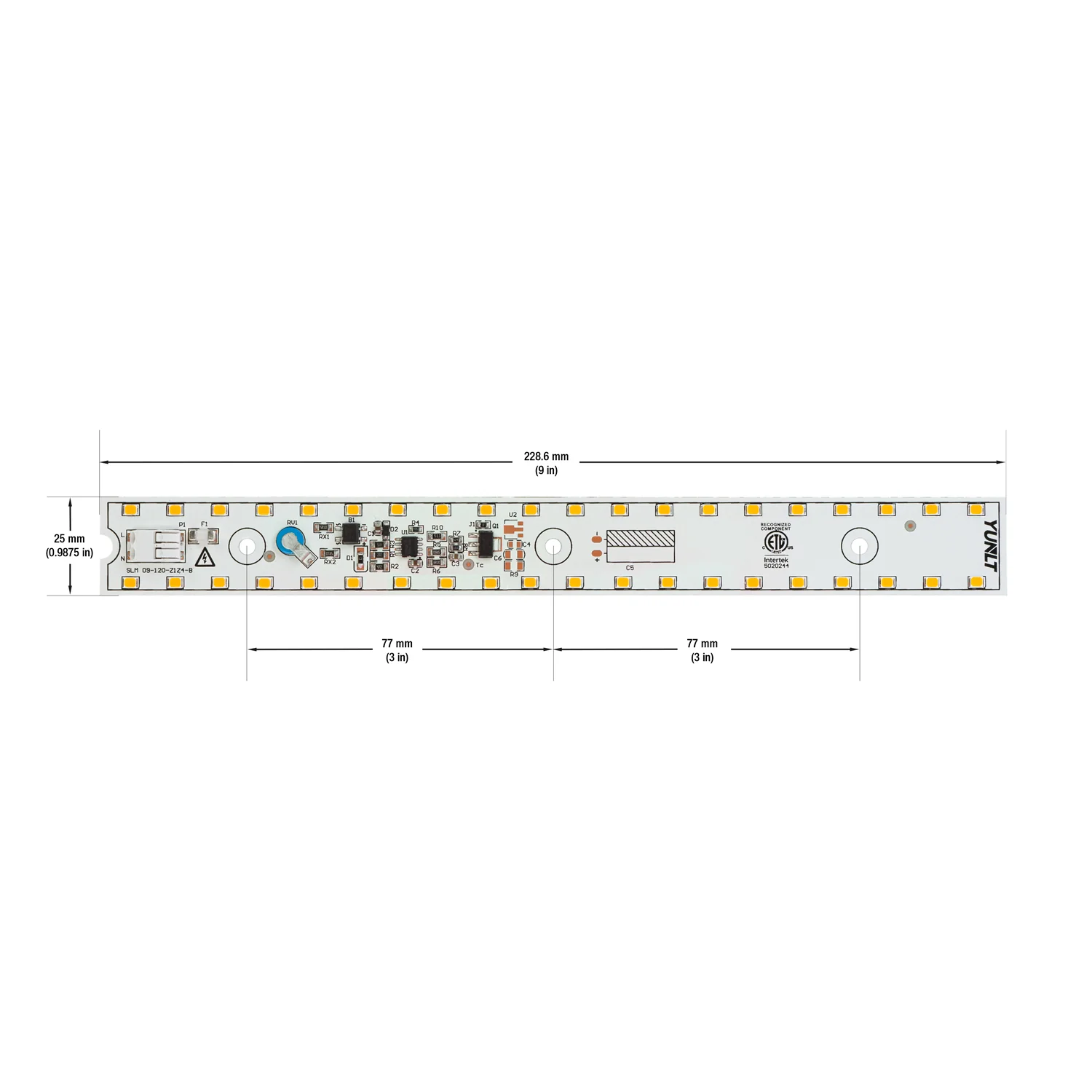 9 inch Slim LED Module Driverless Engine SLM 09-015W-930-120-S3-Z1B, 120V 15W 3000K(Warm White) - Image 2
