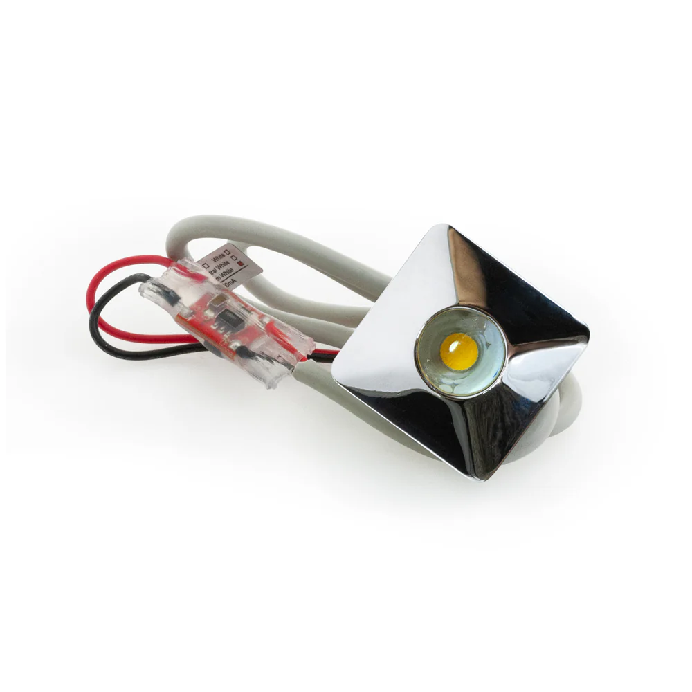 C1009 Small Square Recessed LED Lights, 12V 1W 3000K(Warm White) - Image 3