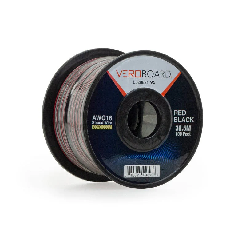 Stranded Red-Black Wire 16AWG 30.5Meter(100 Feet)