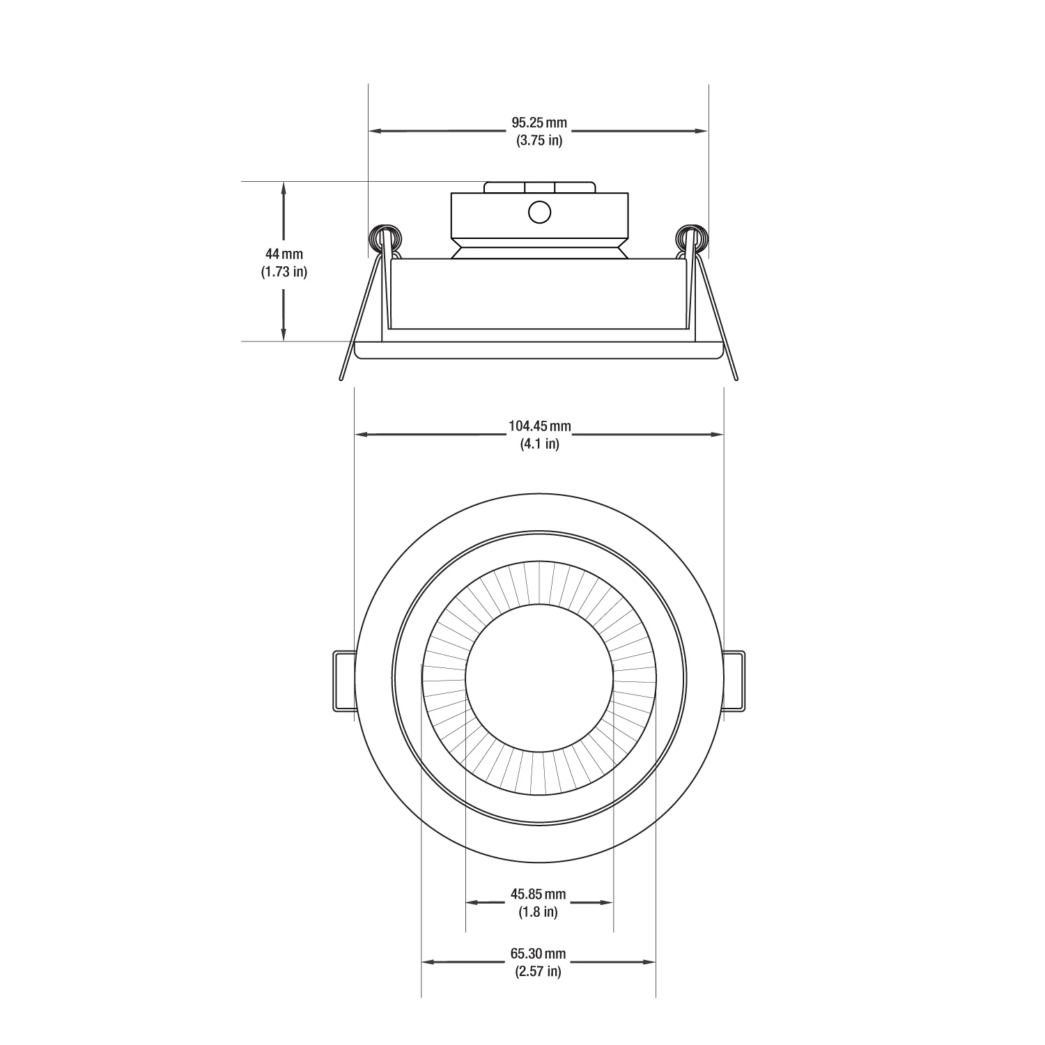 MTR-54T 12V Recessed LED Light Fixture, 3.5 inch Round White - Image 2