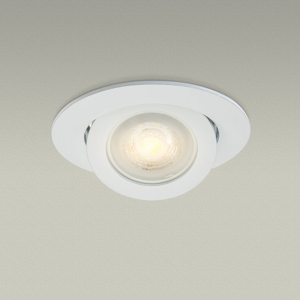 T-55 MR16 Light Fixture (White), 12V 3.5 inch Round Recessed Adjustable Eyeball Trim - Image 7