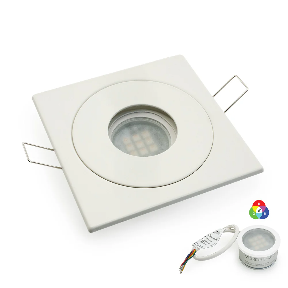 MTR-59T 12V Recessed LED Light Fixture, 3.5 inch Square White - Image 7
