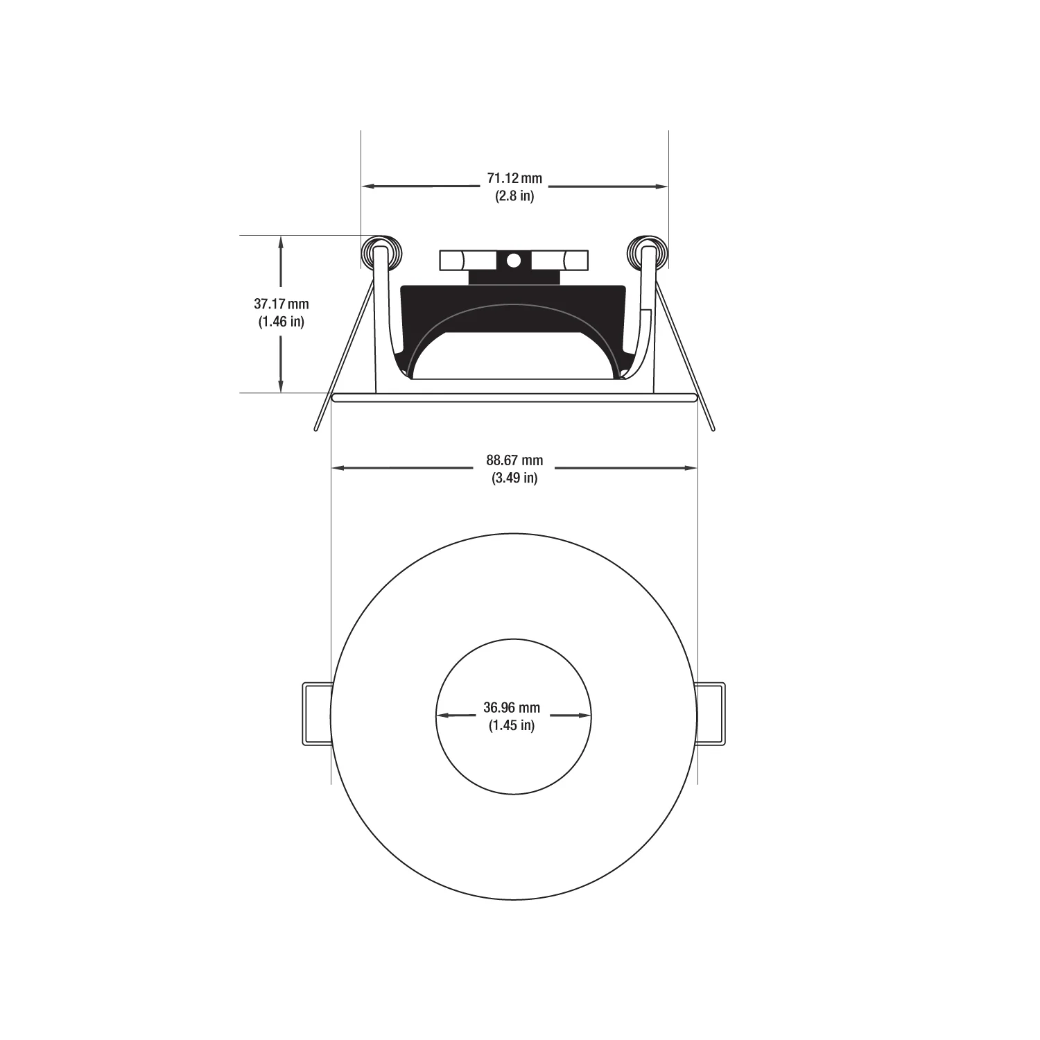 MTR-60T 12V Recessed LED Light Fixture, 2.75 inch Round White - Image 2