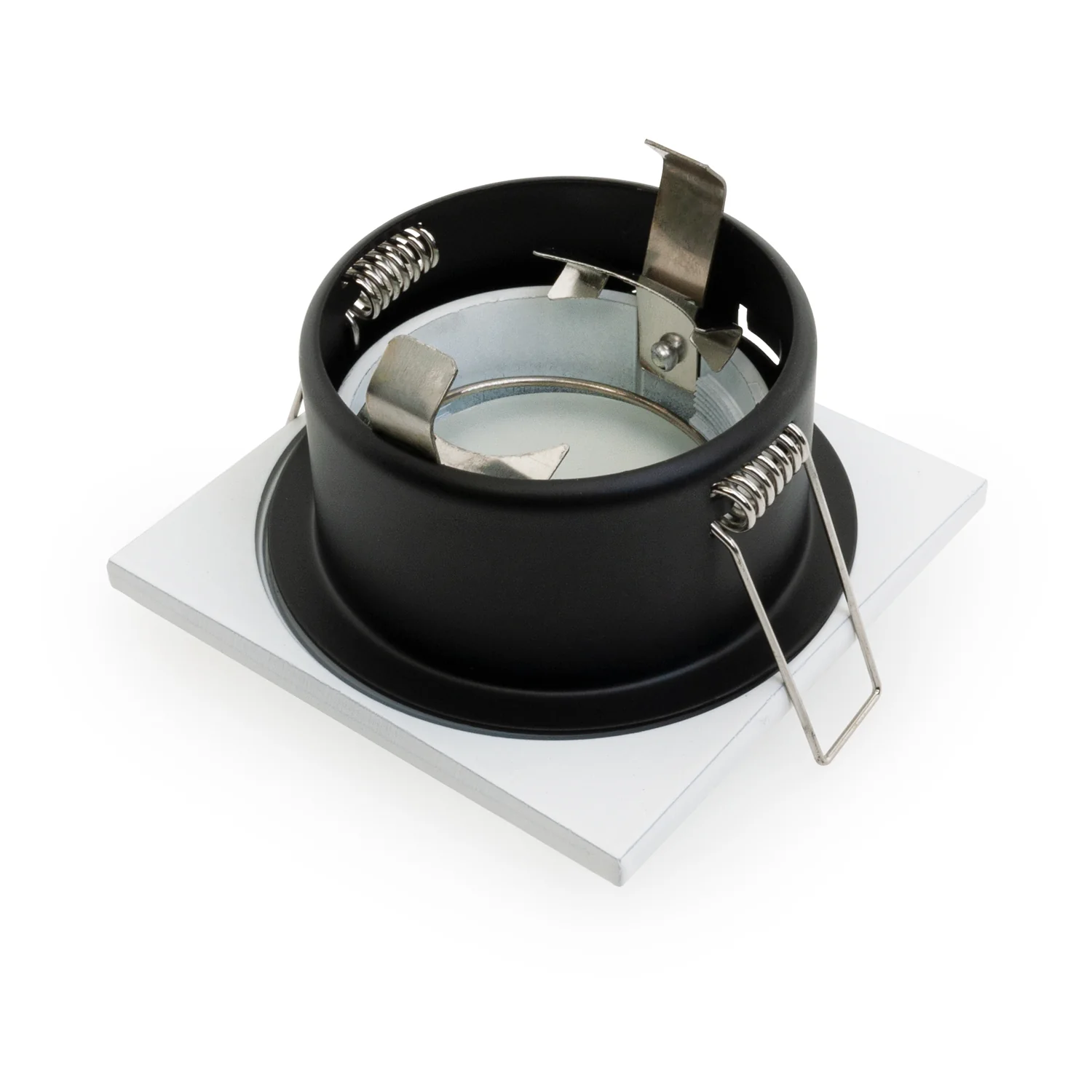 T-61 MR16 Light Fixture (White), 12V 2.75 inch Square Pinhole Trim with Frosted Glass Diffuser - Image 4