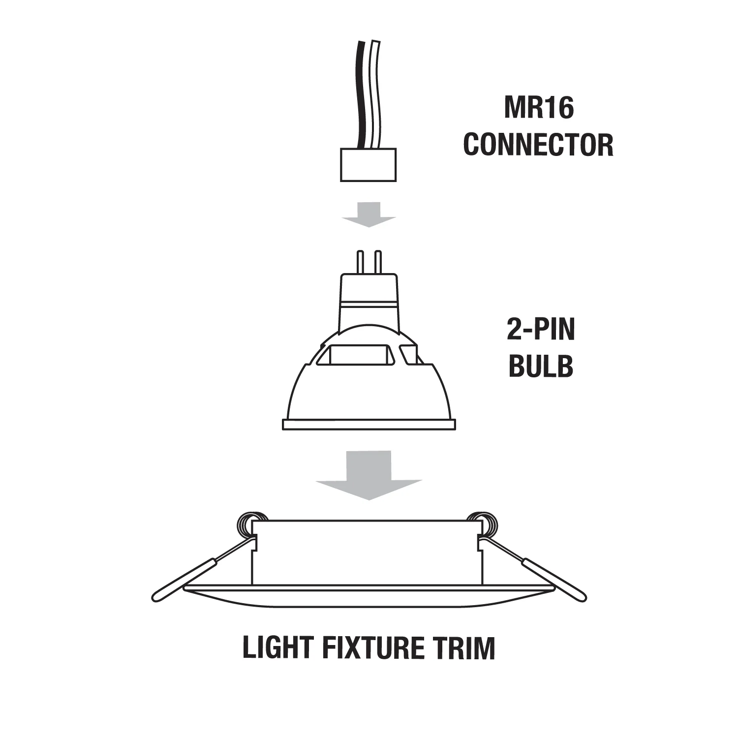 T-61 MR16 Light Fixture (White), 12V 2.75 inch Square Pinhole Trim with Frosted Glass Diffuser - Image 5