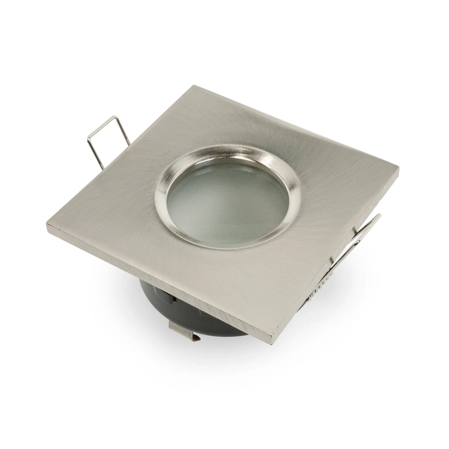 T-62 MR16 Light Fixture (Nickel Chrome), 12V 3 inch Square Pinhole Trim with Frosted Glass Diffuser - Image 3