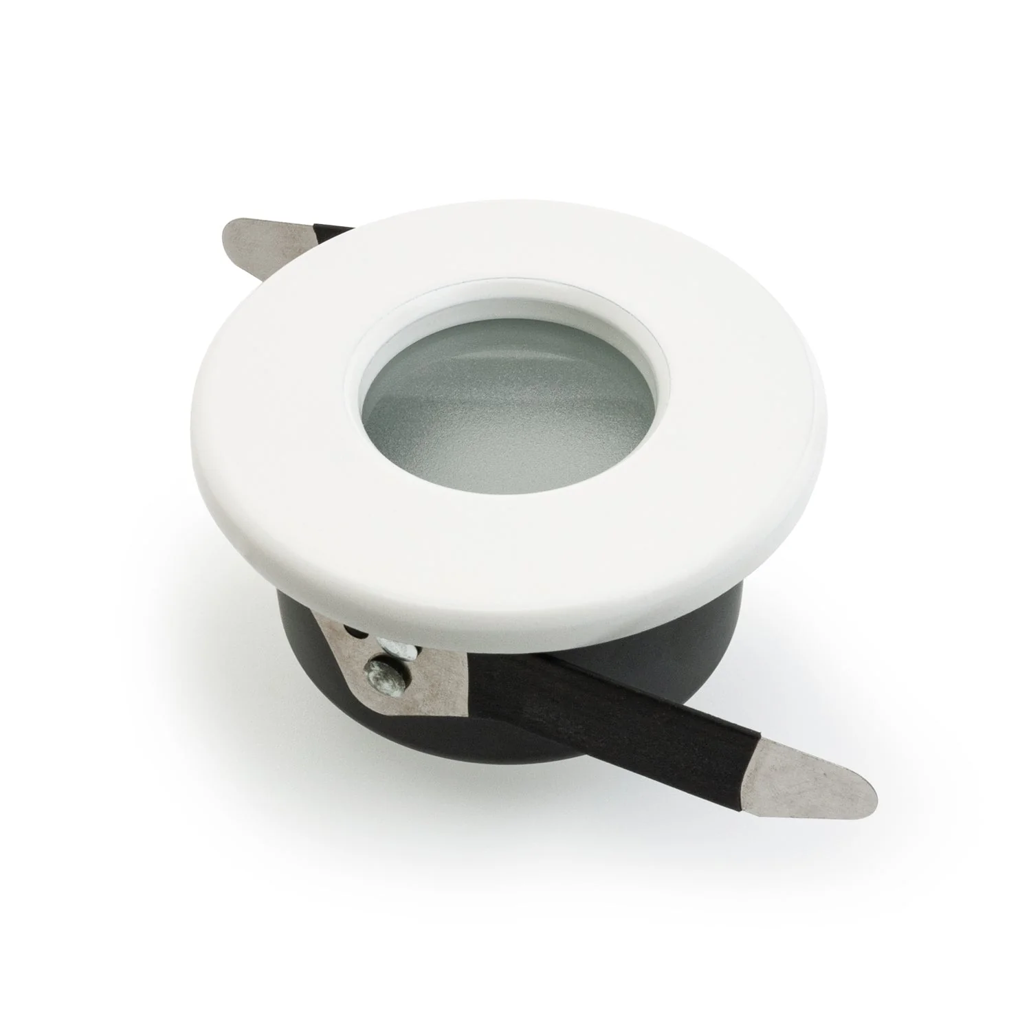 T-63 MR16 Light Fixture (White), 12V 2.5 inch Round Pinhole Trim with Frosted Glass Diffuser - Image 3