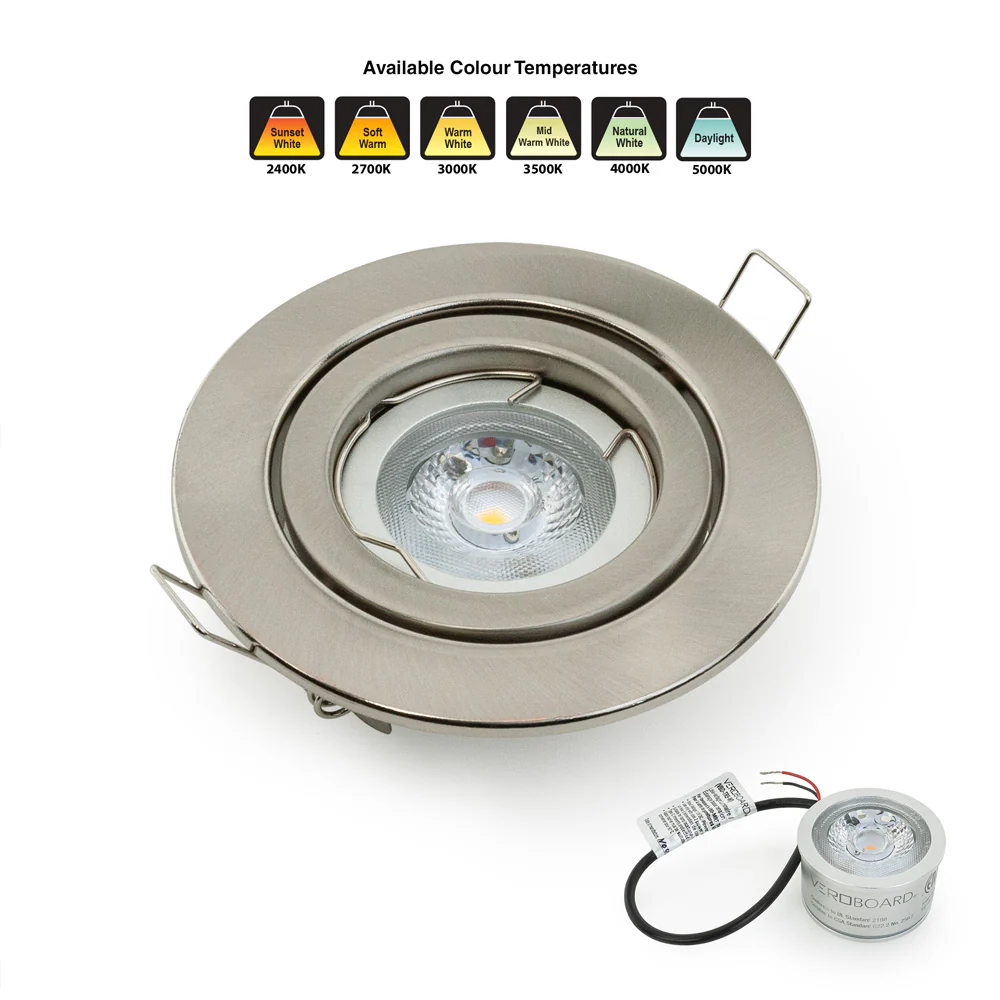 MTR-65T 12V Recessed LED Light Fixture, 3 inch Round Nickel Chrome - Image 6
