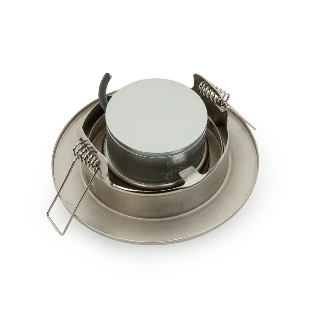MTR-65T 12V Recessed LED Light Fixture, 3 inch Round Nickel Chrome - Image 8