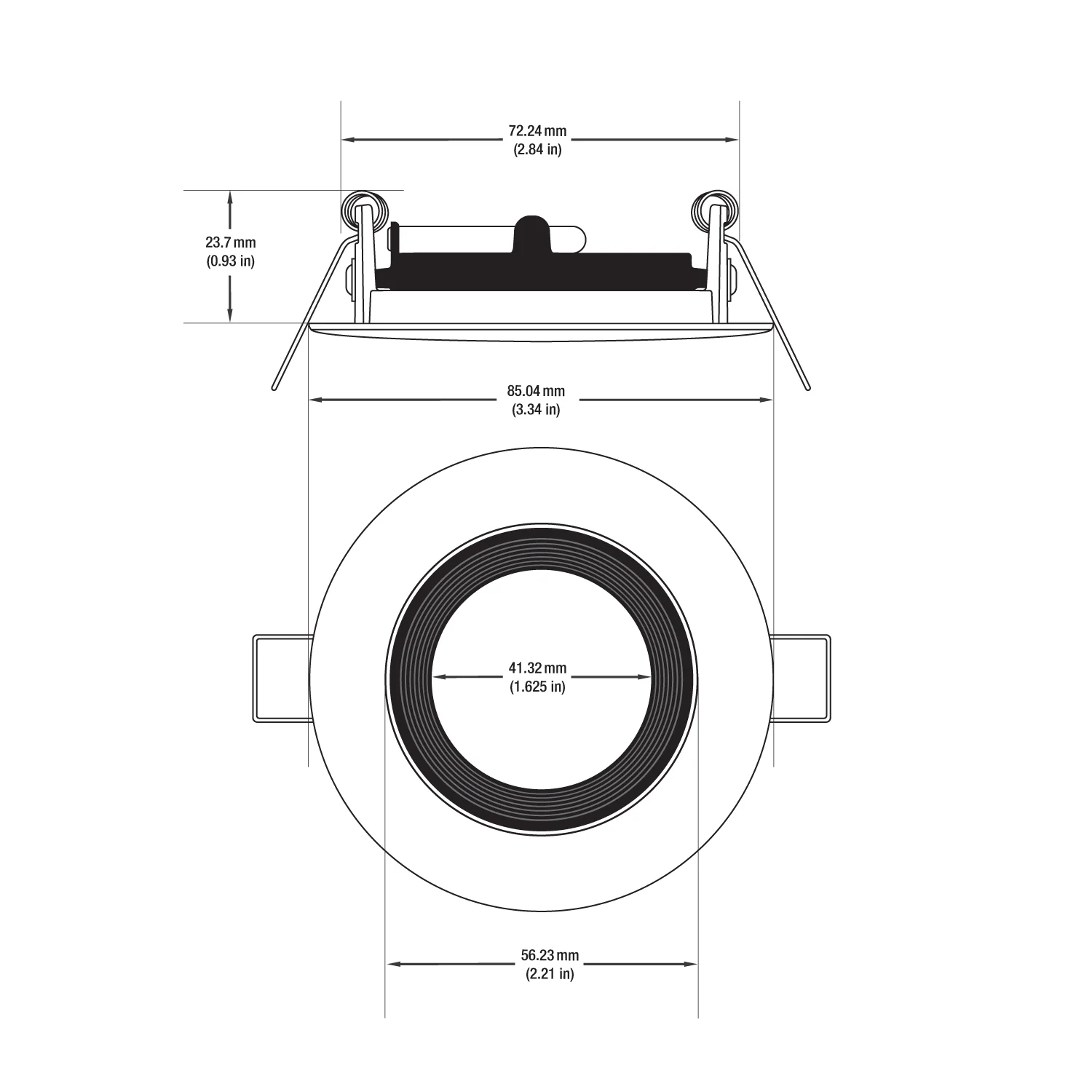 MTR-67T 12V Recessed LED Light Fixture, 3 inch Round White - Image 2
