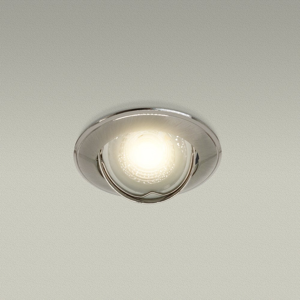 T-68 MR16 Light Fixture (Chrome), 12V 3 inch Round Recessed light Adjustable Gimbal Trim - Image 5