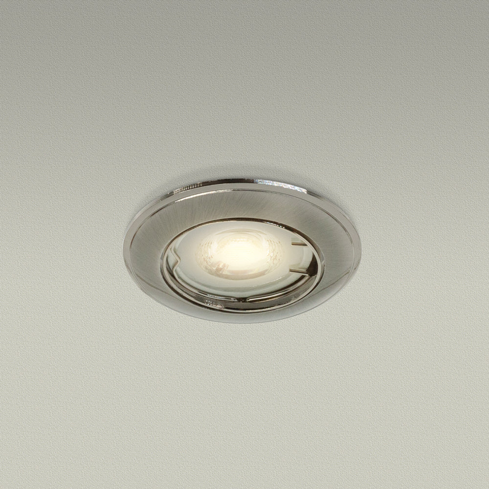 T-68 MR16 Light Fixture (Chrome), 12V 3 inch Round Recessed light Adjustable Gimbal Trim - Image 7