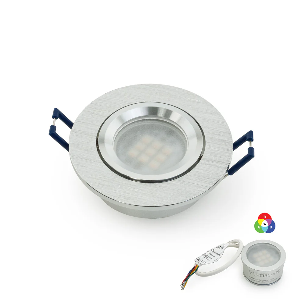 MTR-70T 12V Recessed LED Light Fixture, 3 inch Round Recessed Brushed Chrome - Image 7