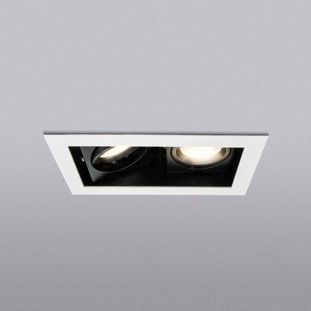 MTR-73T Recessed LED Light Fixture, 6 inch Double Head Rectangular White - Image 11