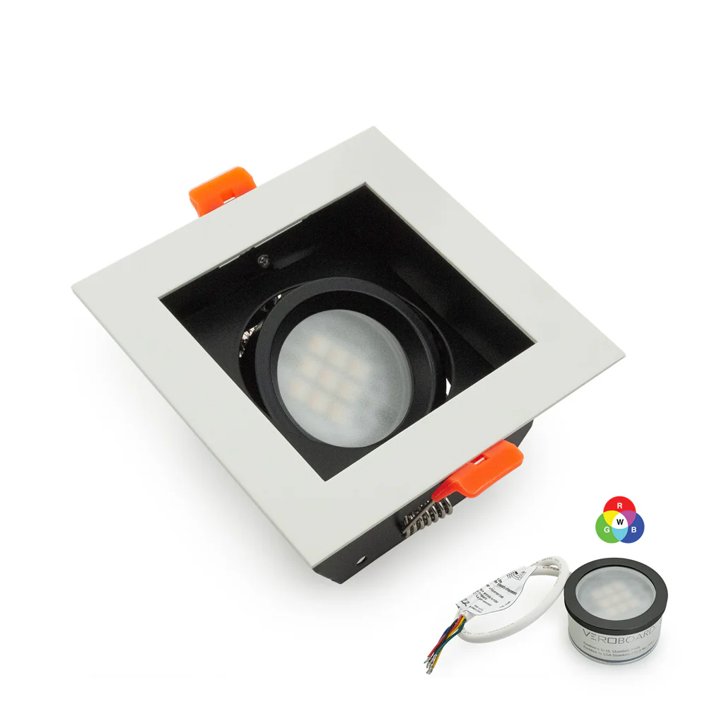 MTR-75T Recessed LED Light Fixture, 3.5 inch Single Head Square White - Image 7