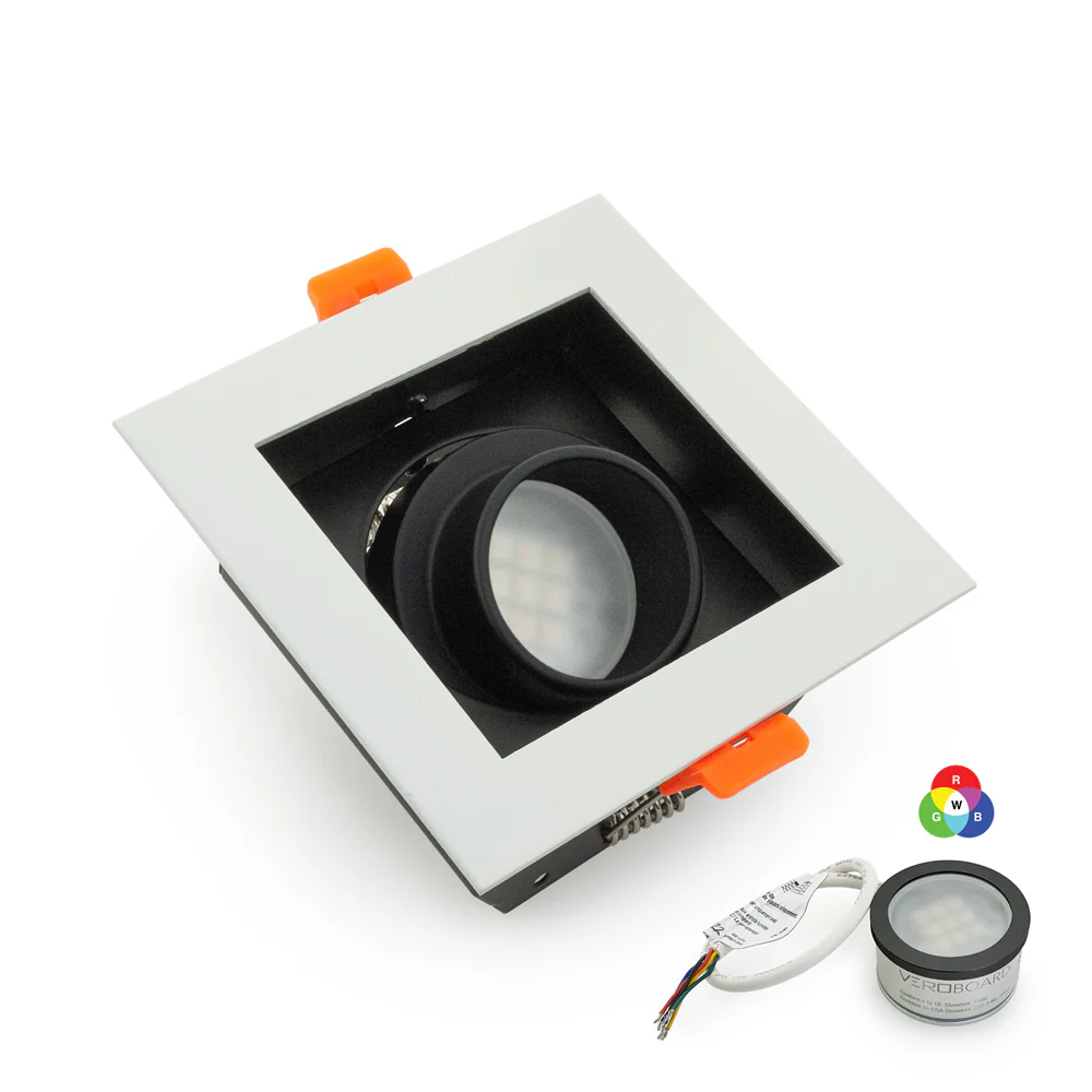 MTR-76T Recessed LED Light Fixture, 3.5 Single Head Square White - Image 7