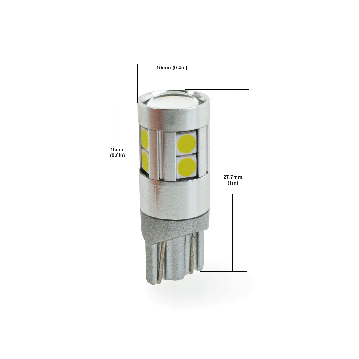 T10 Wedge Base 194 LED Bulb, 9-30V 1.5W 6000K(Cool White) - Image 2
