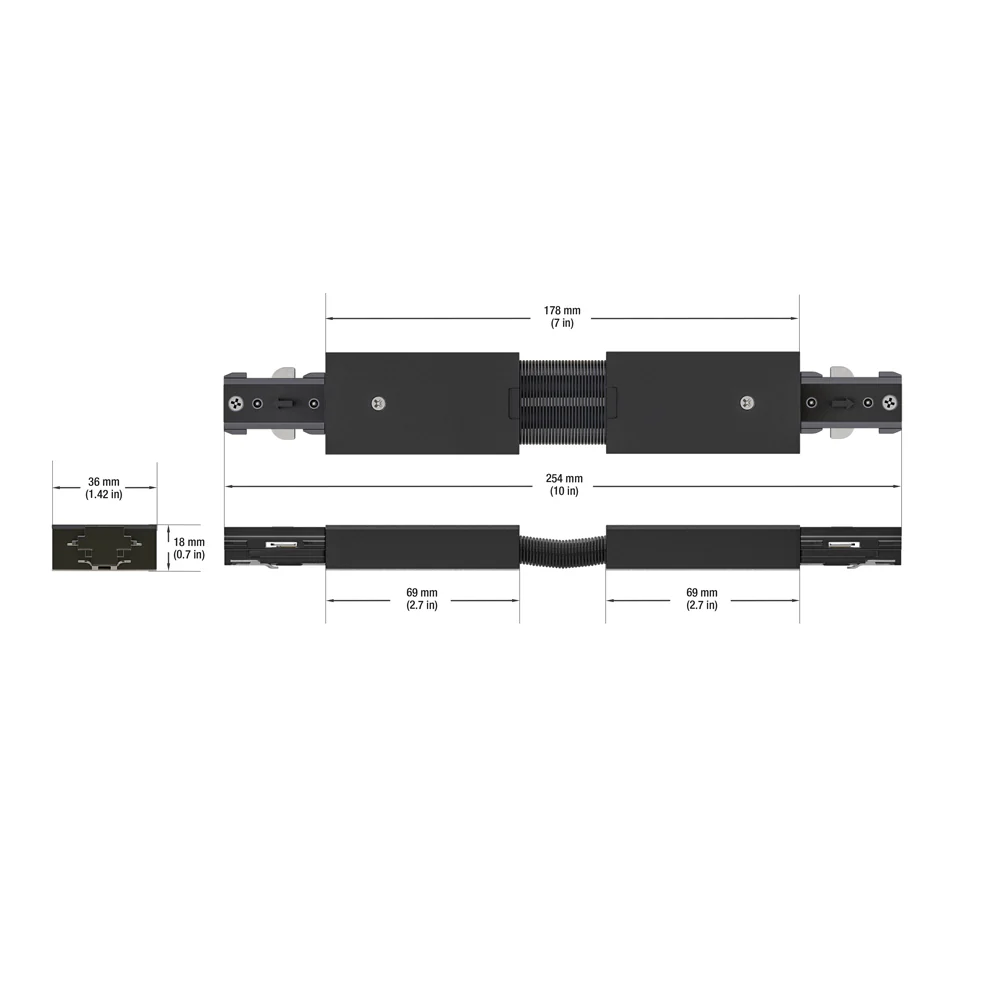 Track Angle Joiner Black H-Type 0339-AJB - Image 2