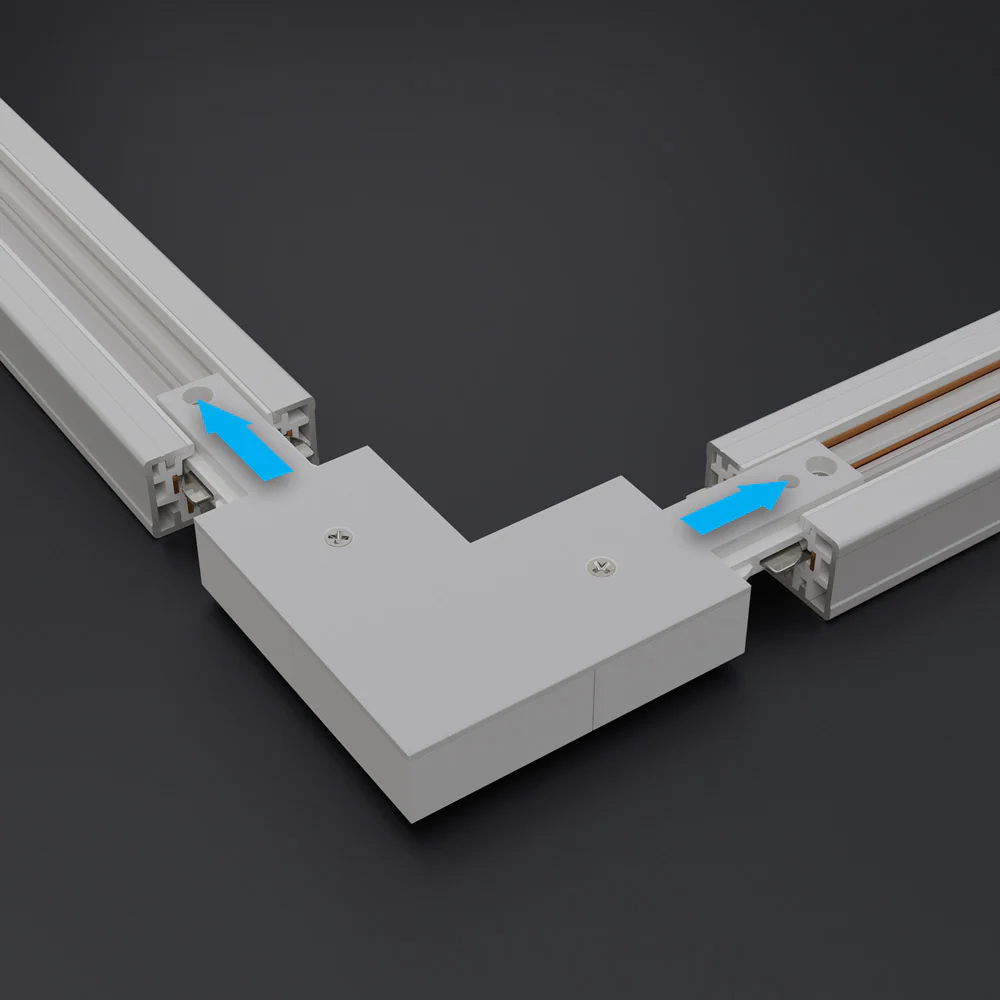 Track L shape Joiner White H-Type 0335-LJW - Image 3