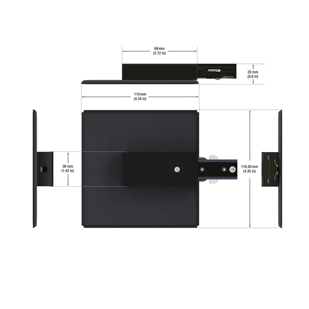 Track Live End Joiner with Cover Black LW-TR02-B - Image 2