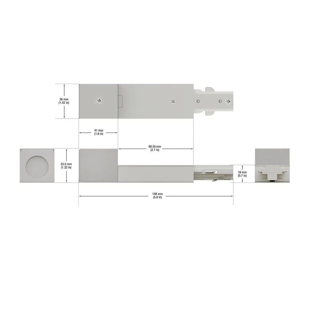Live End Conduit Joiner White H-Type LW-TR03-W - Image 2