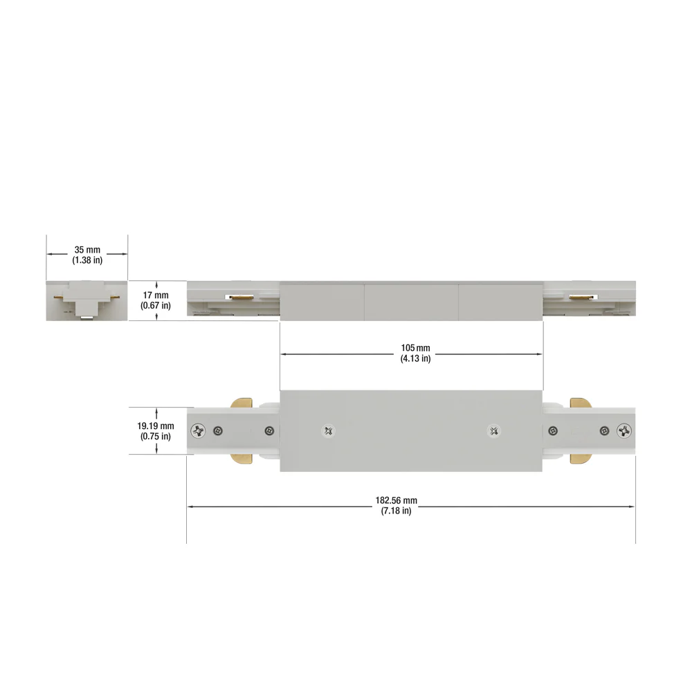Track Long Joiner White H Type RS3SI-W - Image 2