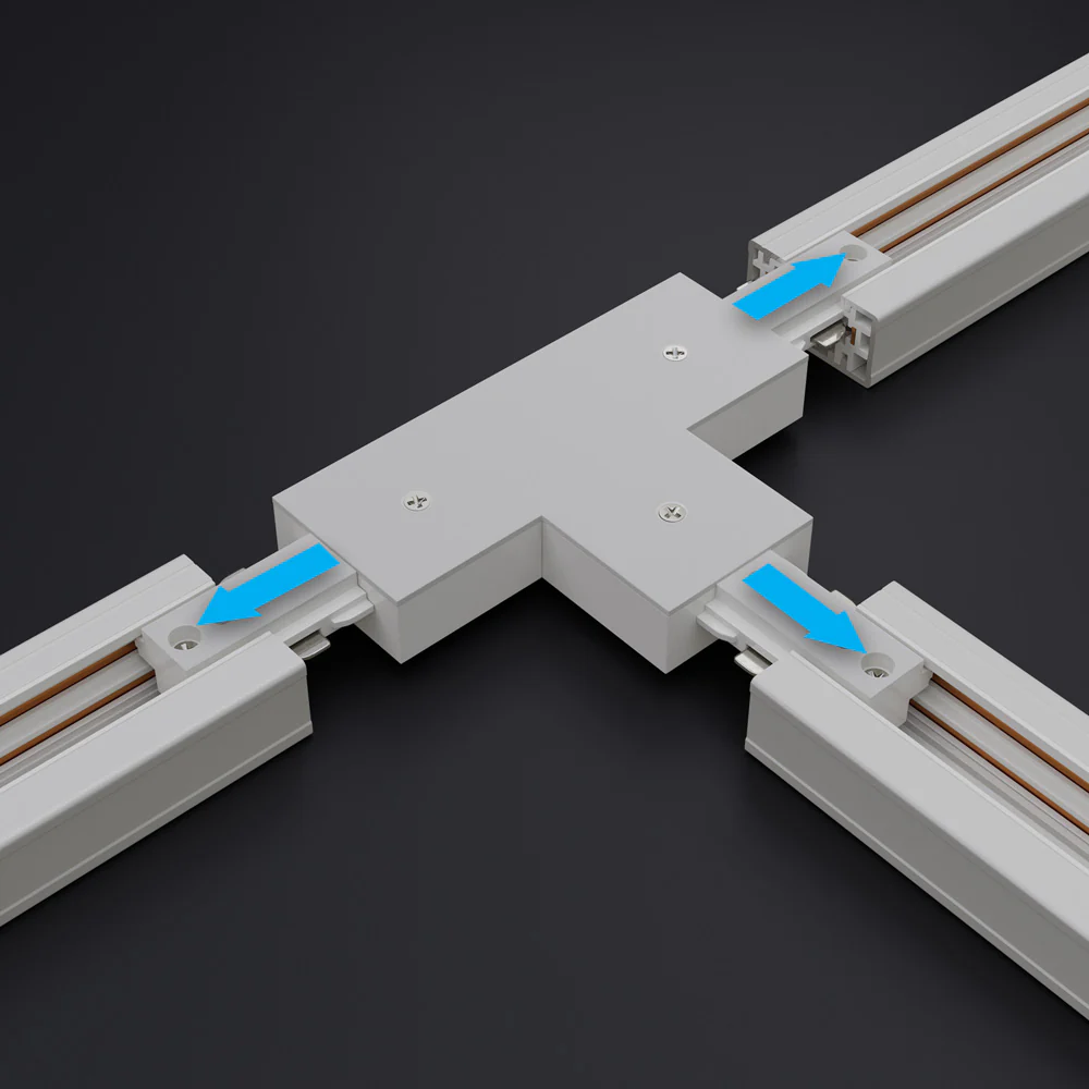 Track T shape Joiner White H-Type 0336-TJW - Image 3