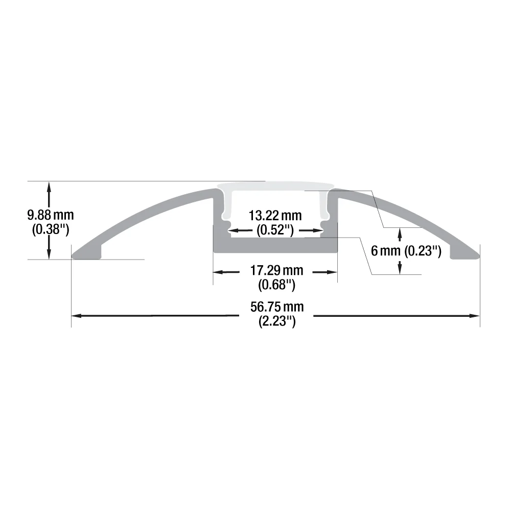 Type 1, Linear Architectural LED Aluminum channel, 3Meters (118inches) - Image 2