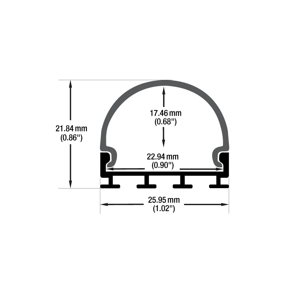 Type 10 Black, Linear Architectural LED Aluminum channel, 3Meters (118inches) - Image 2