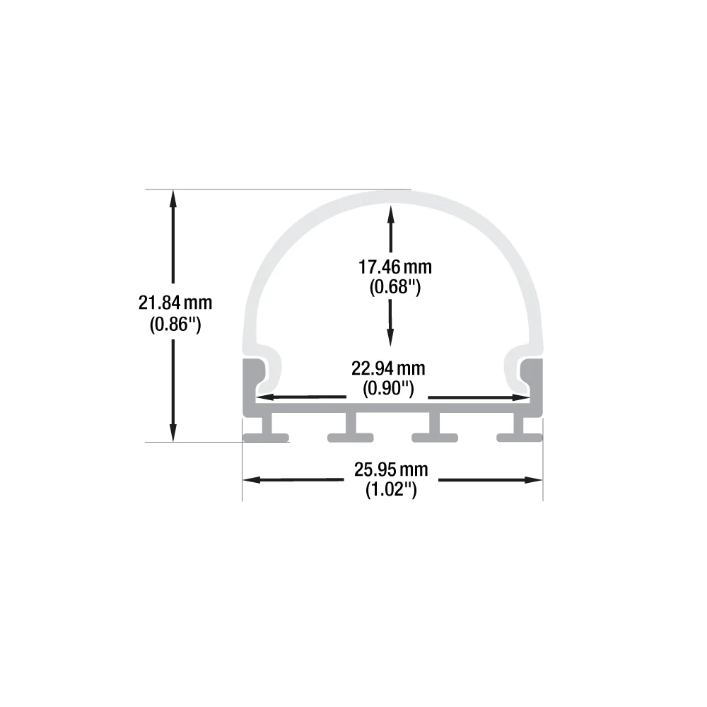 Type 10, Linear Architectural LED Aluminum channel, 3Meters (118inches) - Image 2