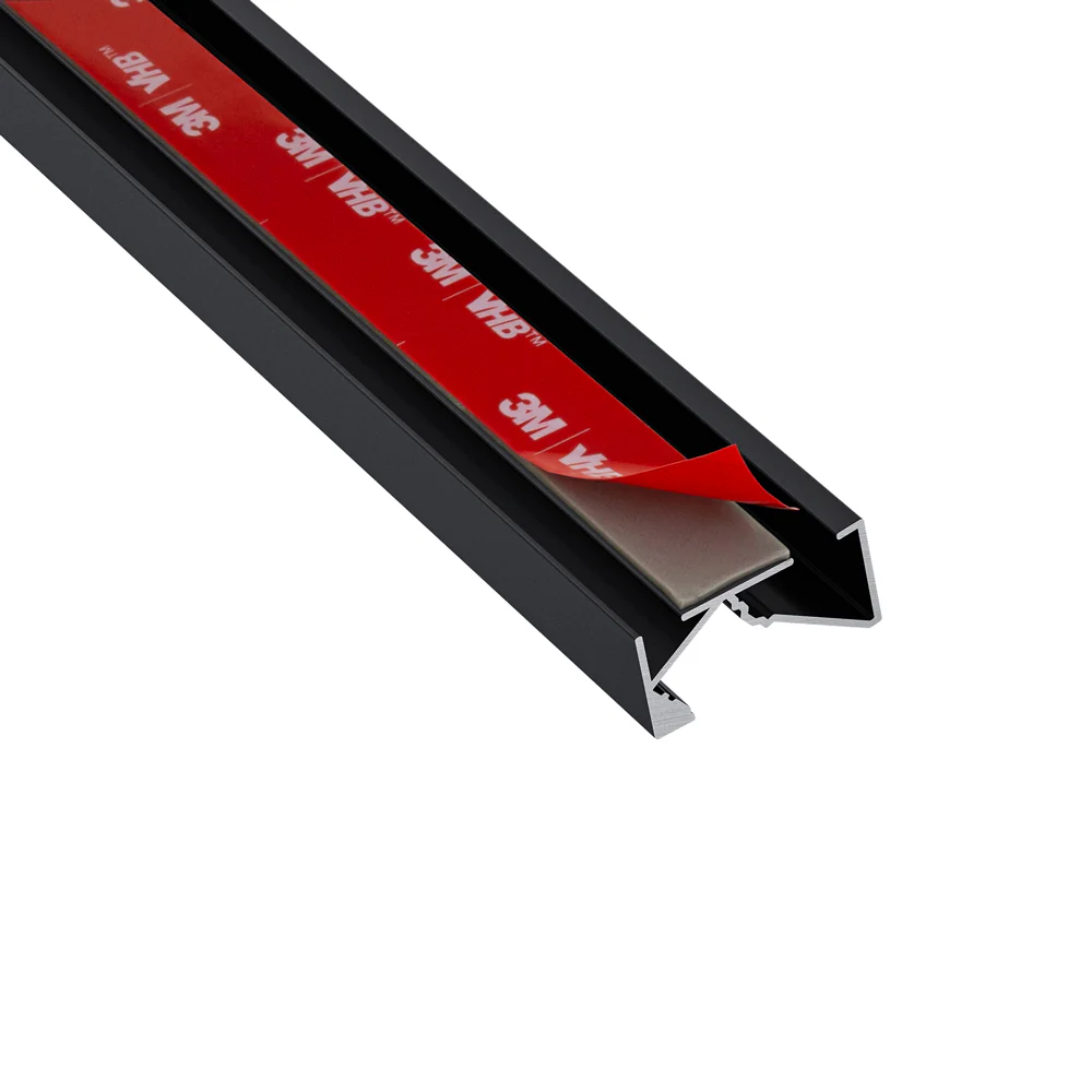 Type 106B Black 45-degree Linear Architectural Light Fixture Profile, 2.4Meters (94.4inches) - Image 5