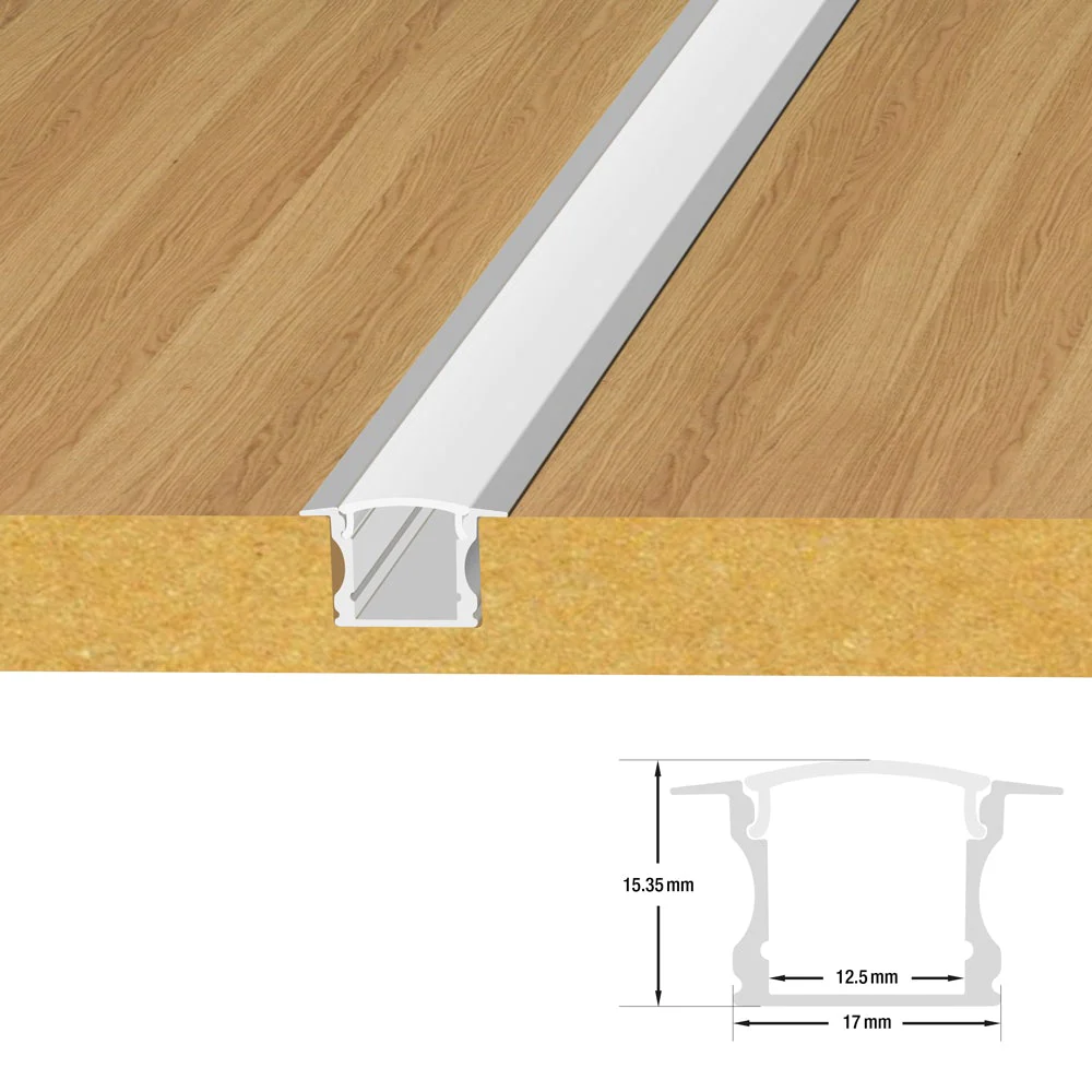 Type 13, Recessed Linear Architectural LED Aluminum channel for LED Strip Lights, 3 Meters (118 inches) - Image 3
