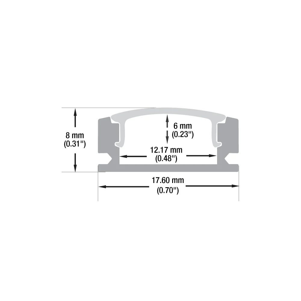 Type 141, Linear Architectural Light Fixture Profile, 3Meters (118inches) - Image 2