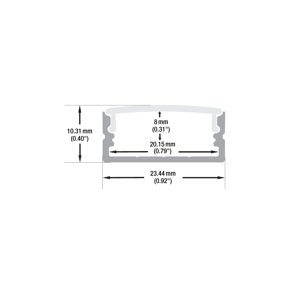 Type 15, Linear Architectural LED Aluminum profile, 3Meters (118inches) - Image 2