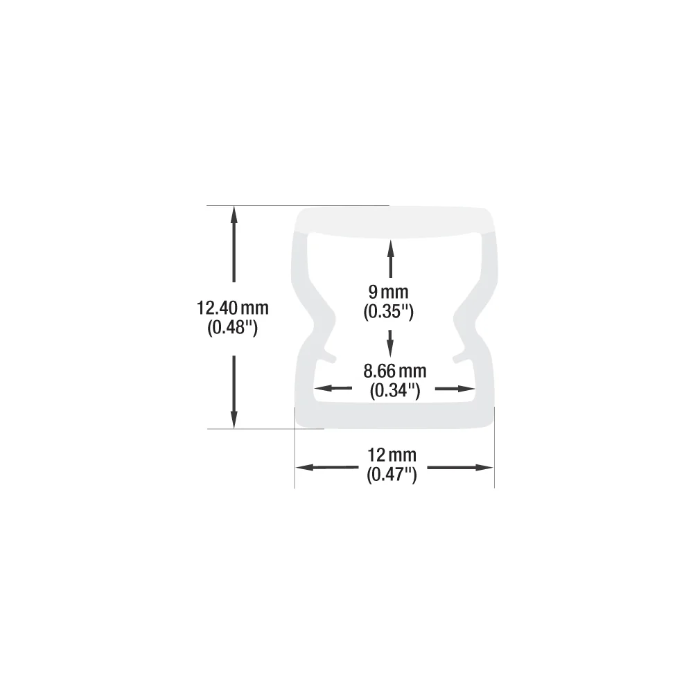 Type 19, Waterproof PMMA Light Fixture Profile, 3Meters (118inches) - Image 2