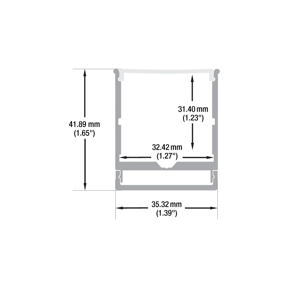 Type 3, Linear Architectural LED Aluminum channel, 2Meters (78inches) - Image 2