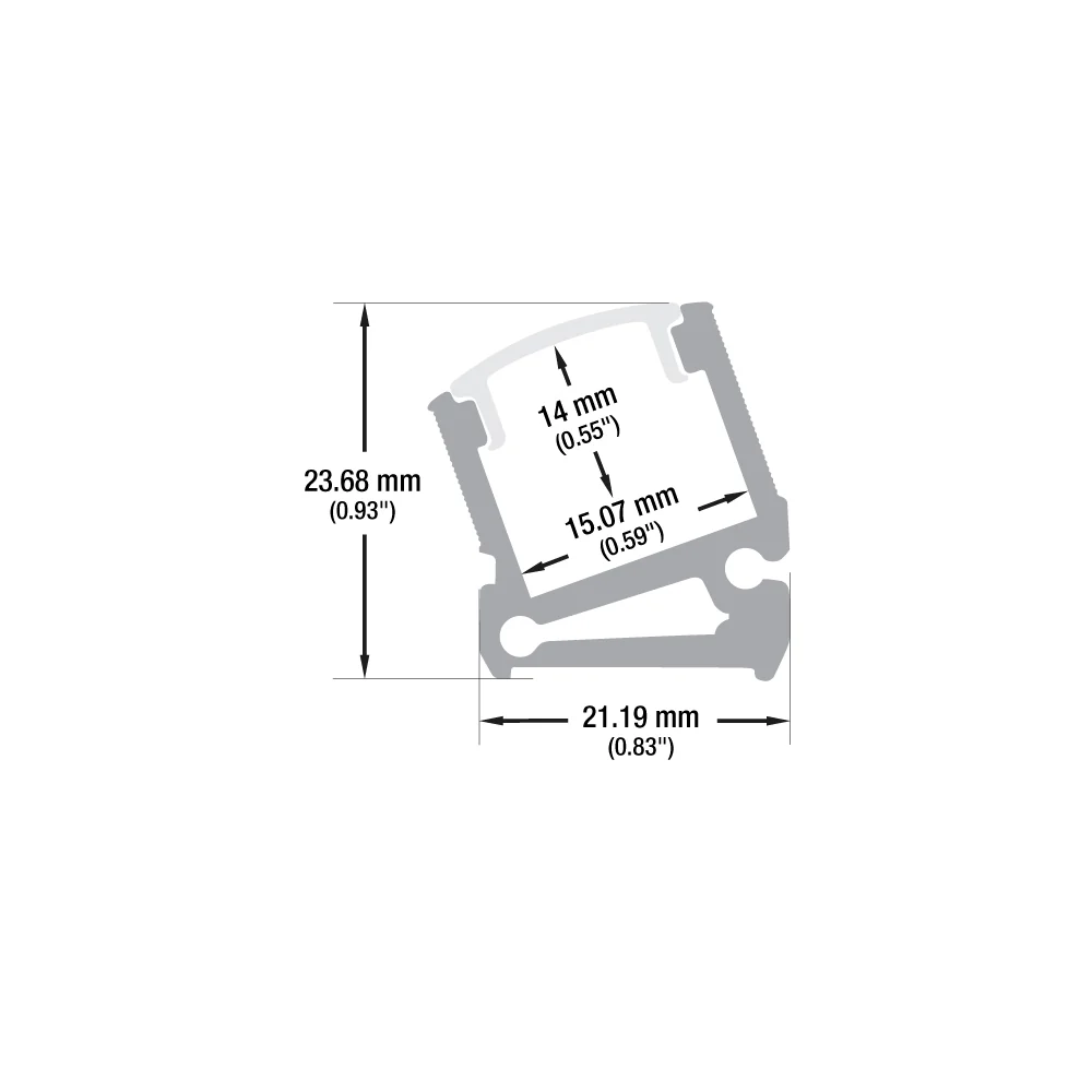 Type 30, Linear Aluminum LED Strip Channel for Indirect Lighting, 2Meters (78inches) - Image 2
