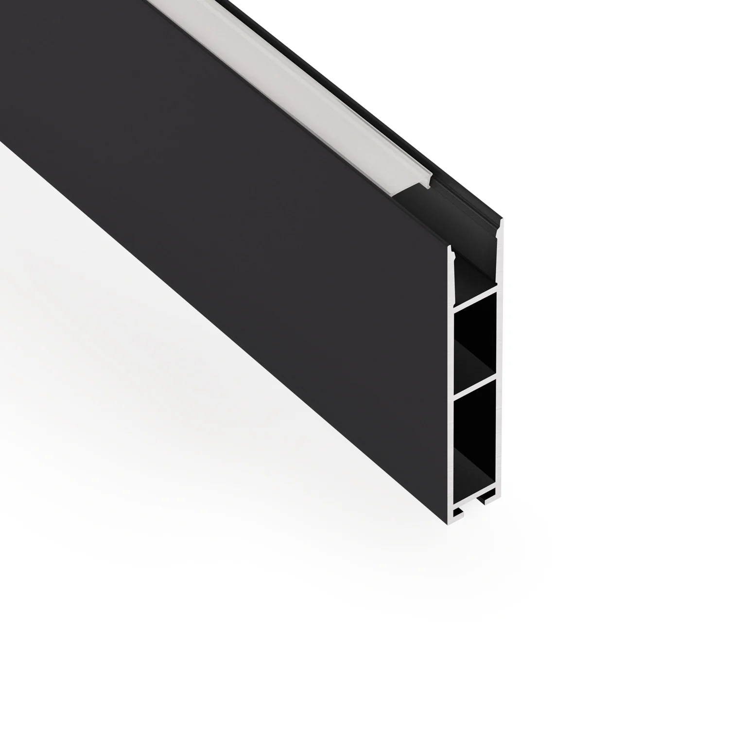 Type 44, Narrow Black hanging Aluminum LED Channel, 3Meters (118inches) - Image 3