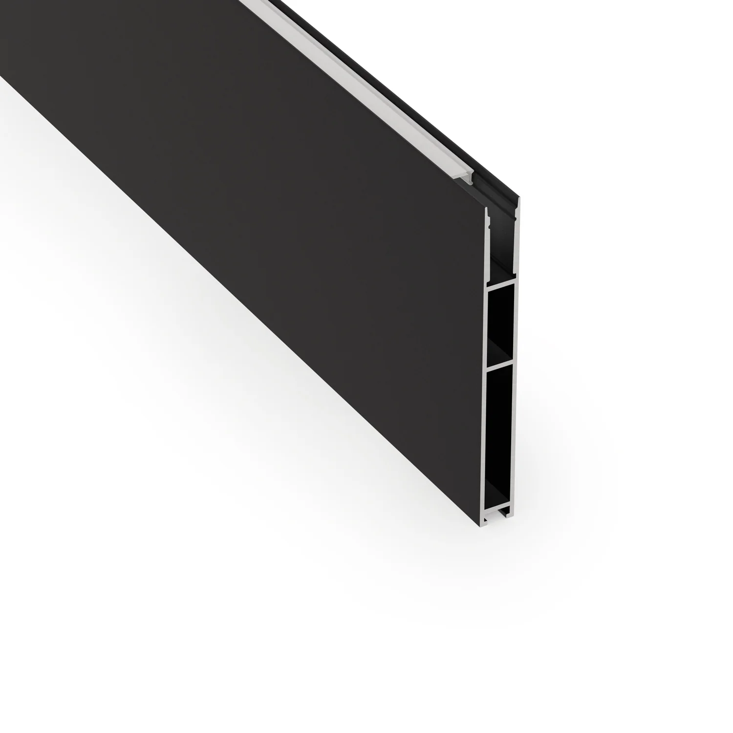 Type 43, Narrow Black hanging Aluminum LED Channel, 3Meters (118inches) - Image 3