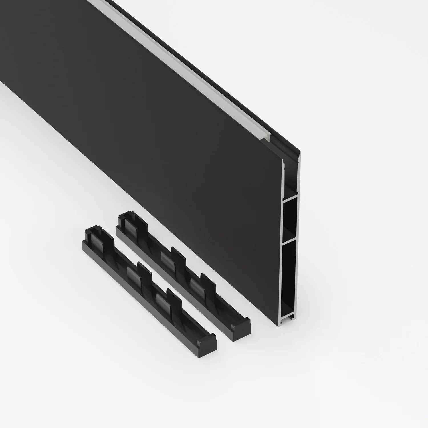 Type 43, Narrow Black hanging Aluminum LED Channel, 3Meters (118inches) - Image 4
