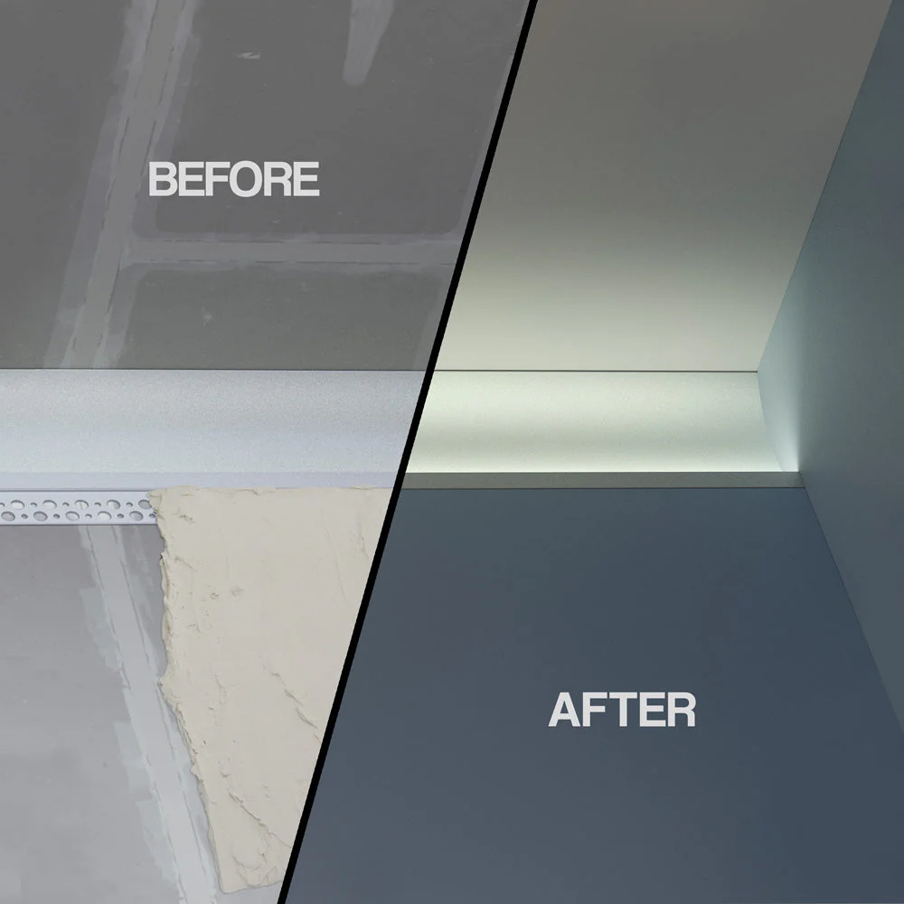 Plaster Cove Linear Architectural LED Aluminum channel, 3Meters (9.8ft) - Image 3