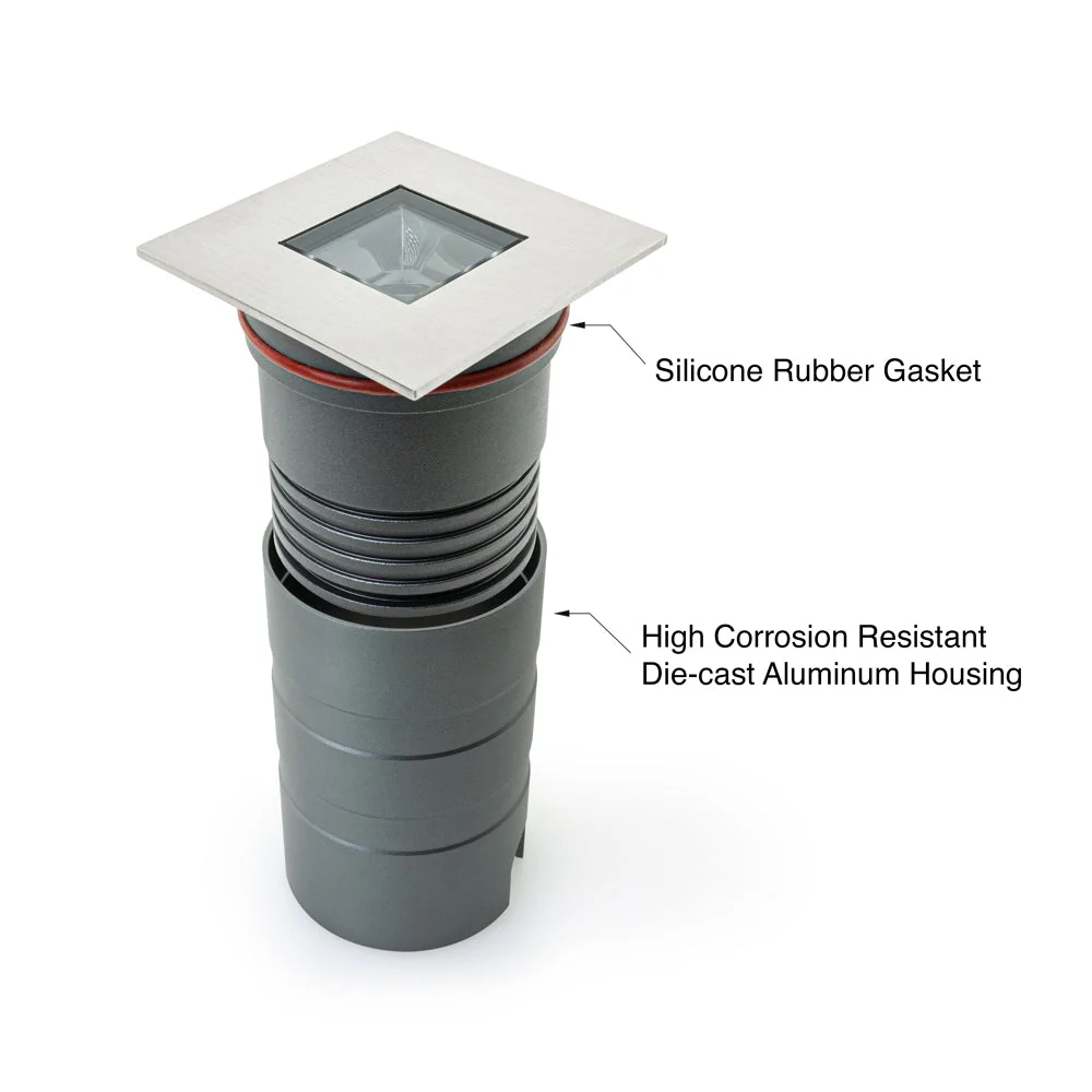 Square Inground Up light 10° lens, 24V 5W 3000K(Warm White) - Image 4