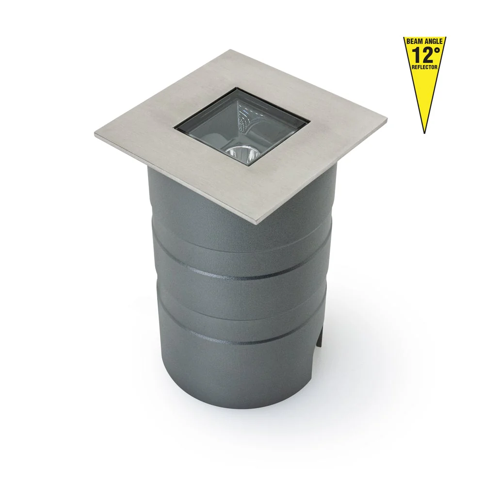 Square Inground Up light 12° Reflector, 24V 5W 3000K(Warm White) - Image 3