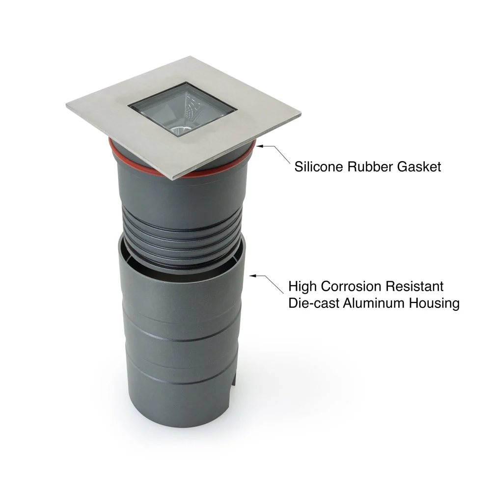 Square Inground Up light 12° Reflector, 24V 5W 3000K(Warm White) - Image 4